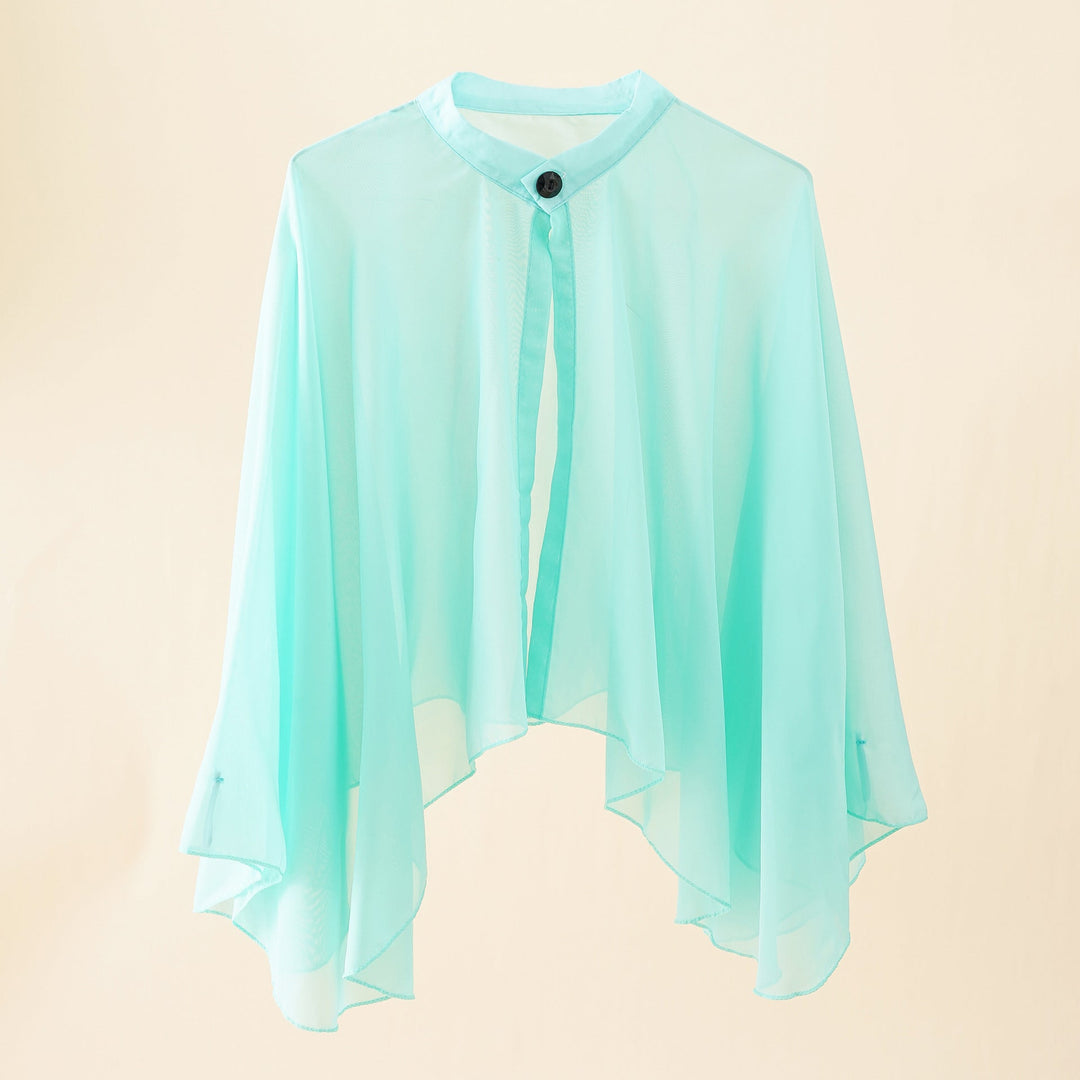Damen Luftiger Chiffon-Kimono mit weit ausgestellten Ärmeln W&W Mode
