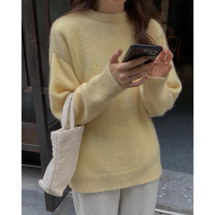 Damen Oversize-Pullover aus warmem Zopfstrick