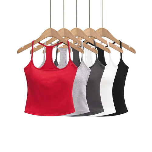 Damen Sportliches Trägershirt mit atmungsaktivem Material und deportivo Design W&W Mode