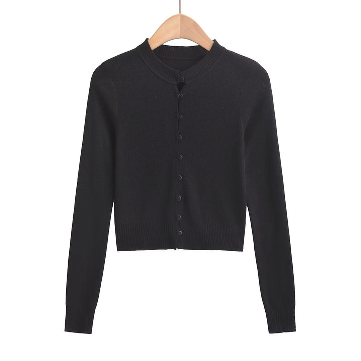 Damen Strickjacke mit modischem Rundhalsausschnitt und eleganter Knopfleiste W&W Mode
