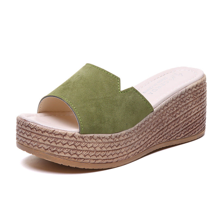 Damen Wedge-Sandalen mit modernem Überkreuz-Design und rutschfester Sohle W&W Mode