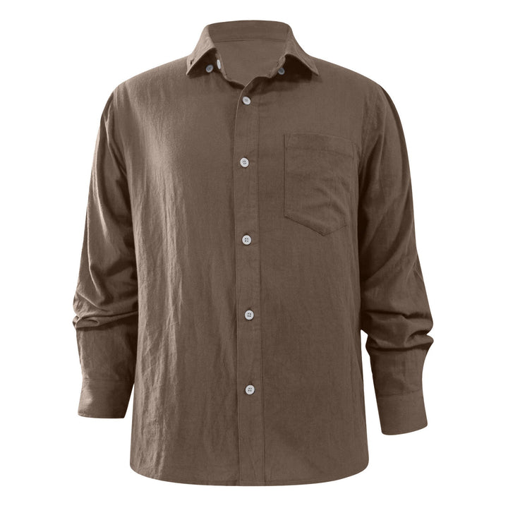 Herren Leichtes Leinenhemd W&W Mode
