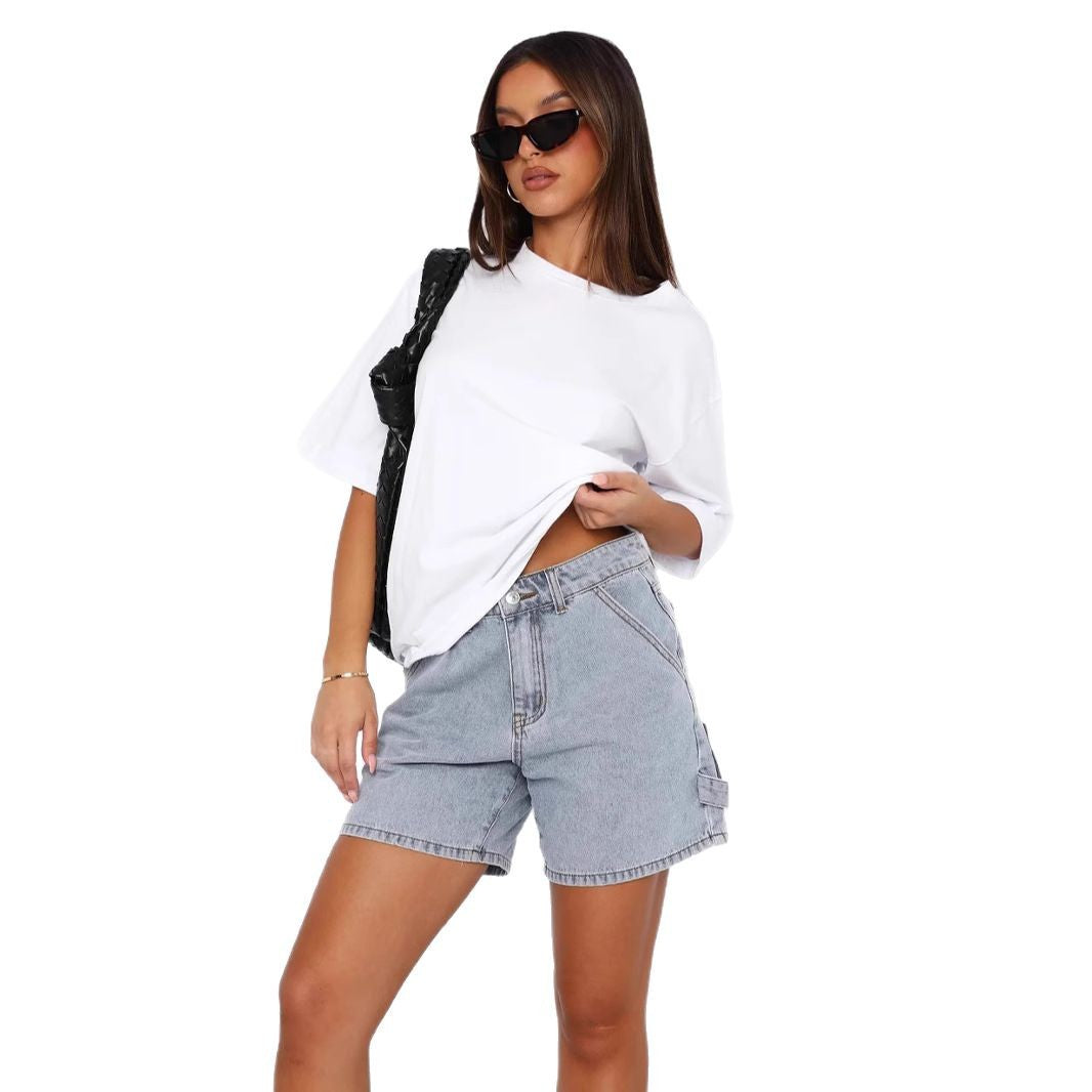 Damen High-Waisted Denim Shorts mit lässigem Schnitt W&W Mode