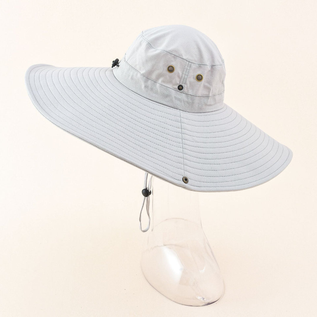 Damen UV-Schutz Sonnenhut mit breiter Krempe und verstellbarem Kinnband W&W Mode