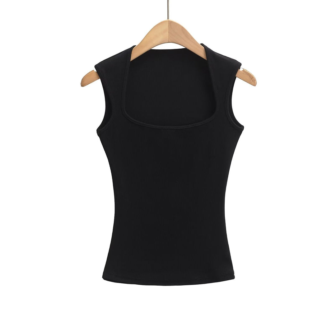 Damen ärmelloses Oberteil aus weichem, elastischem Material W&W Mode