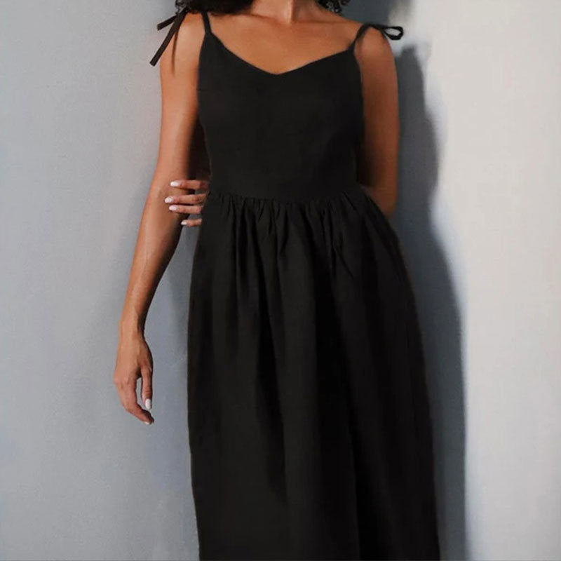 Damen Maxikleid mit verstellbaren Trägern und eleganter Taillierung W&W Mode