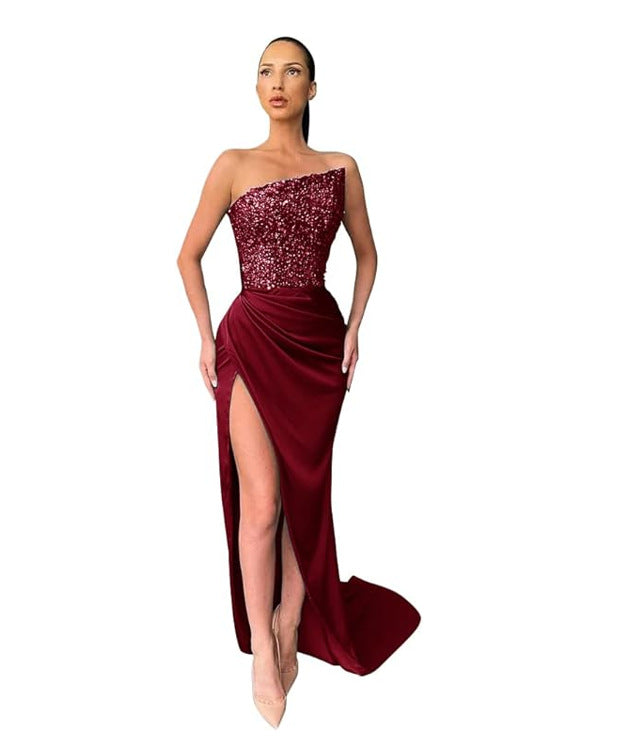 W&W Mode | Elegantes mittellanges Abendkleid