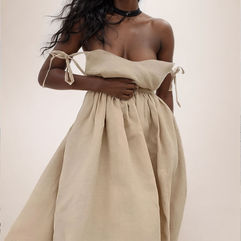 Damen Maxikleid mit verstellbaren Trägern und eleganter Taillierung W&W Mode