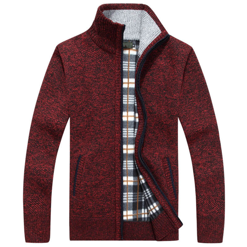 W&W Mode | Herren Strickjacke Mit Fleecefutter