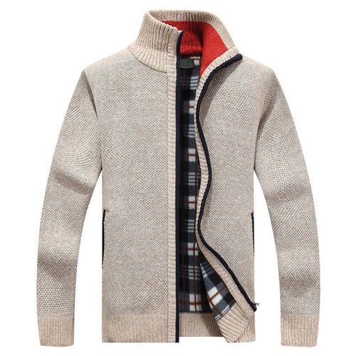 W&W Mode | Herren Strickjacke Mit Fleecefutter