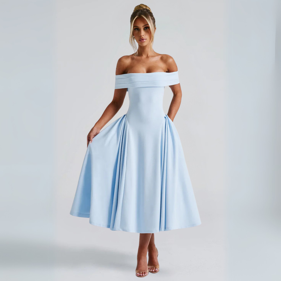 W&W Mode | Midi-Kleid Elegant Blau