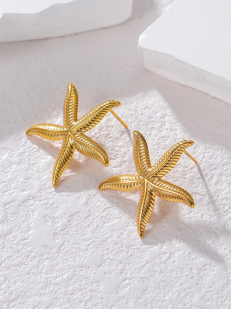 W&W Mode | Meerstern Ohrringe Gold