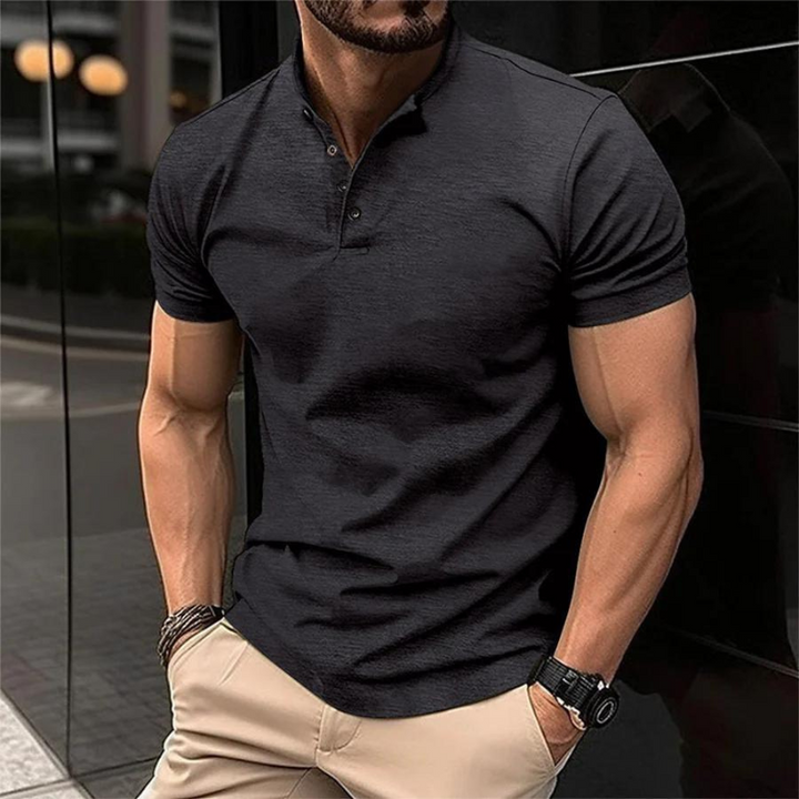 W&W Mode | Poloshirt, Kurze Ärmel, Knöpfe, T-Shirt, Herrenbekleidung