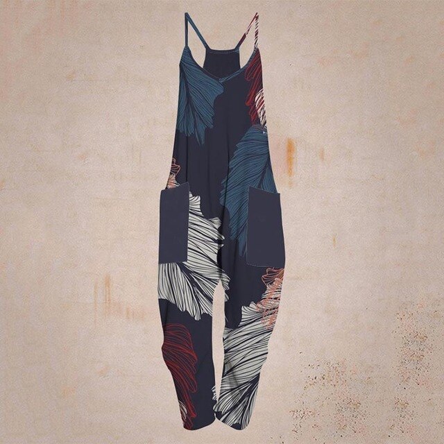 W&W Mode - Geometrischer Träger Jumpsuit