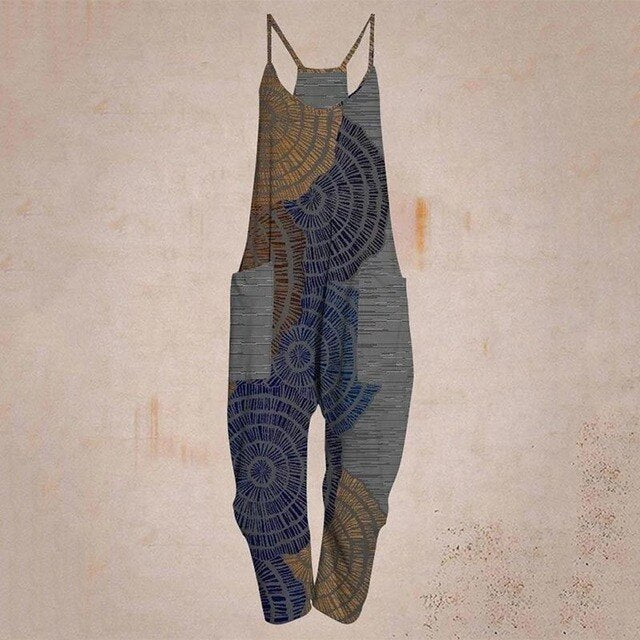 W&W Mode - Geometrischer Träger Jumpsuit