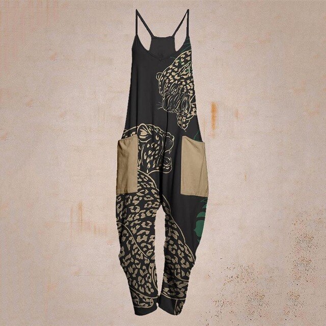 W&W Mode - Geometrischer Träger Jumpsuit