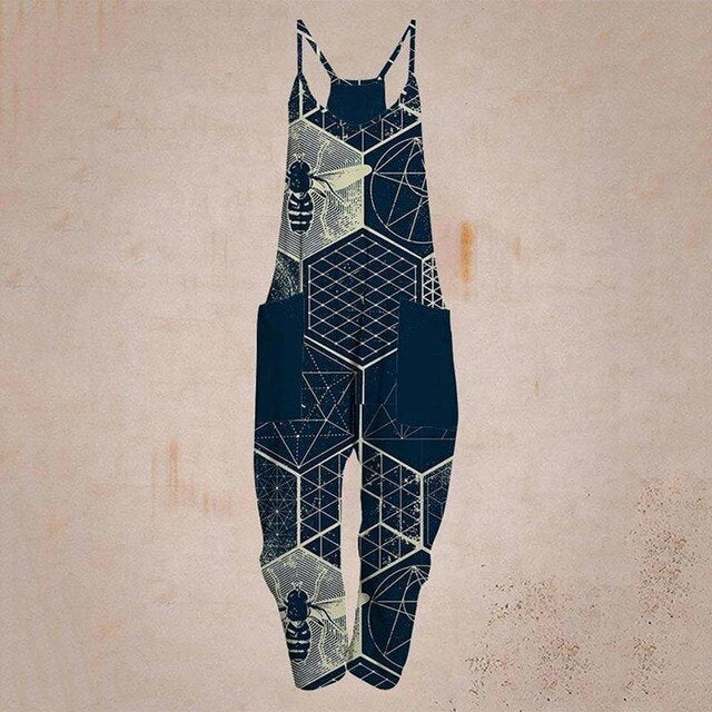 W&W Mode - Geometrischer Träger Jumpsuit