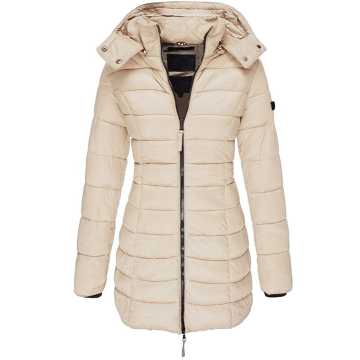 W&W Mode | Gefütterte Winter-Daunenjacke für Frauen mit Kapuze