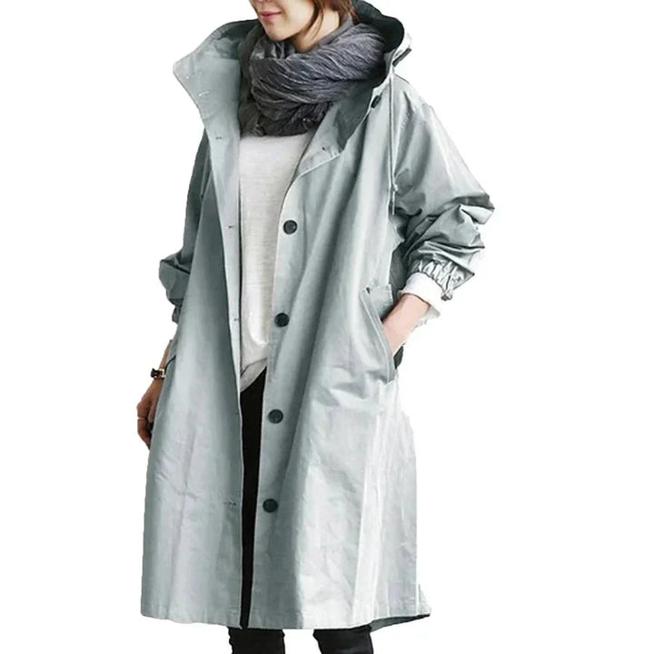 W&W Mode | Mit Kapuze Übergroß Parka Jacke Regenjacke für Damen