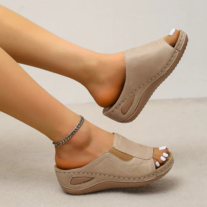 W&W Mode- Orthopädische Casual Wedges Sandale Frauen