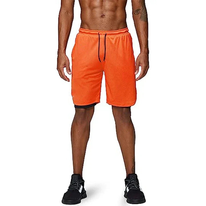 W&W Mode | Herren 2 in 1 Laufshorts Schnelltrocknend Für Sport Und Training Selfico