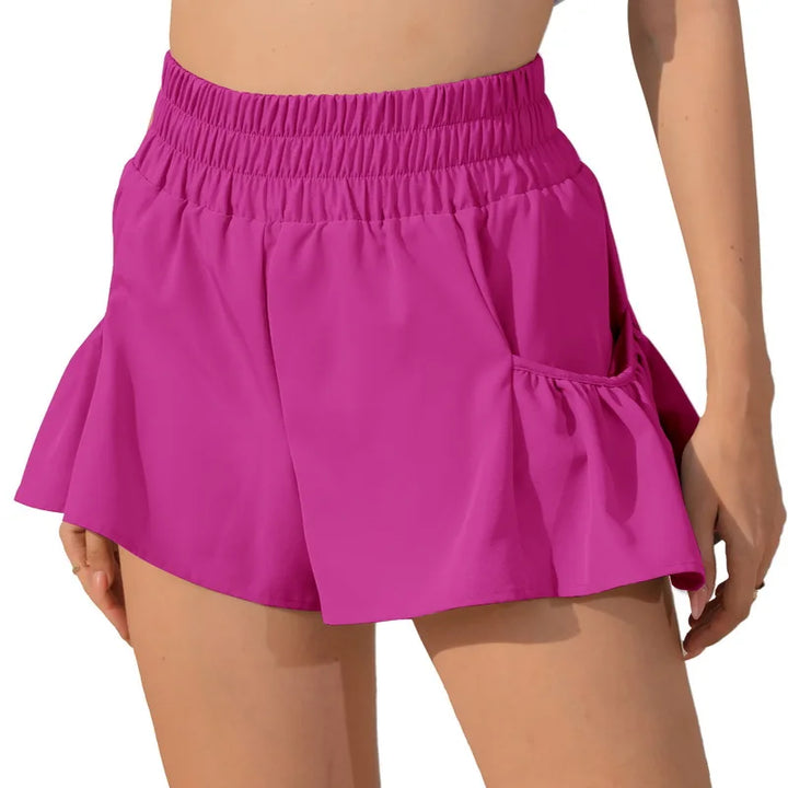 W&W Mode | Damen Sport Shorts Mit Rüschen Und Taschen