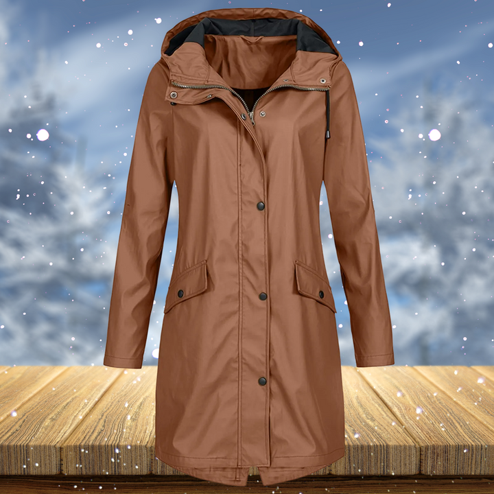 W&W Mode | winddichter langer Regenmantel für Damen mit Schutz und Stil