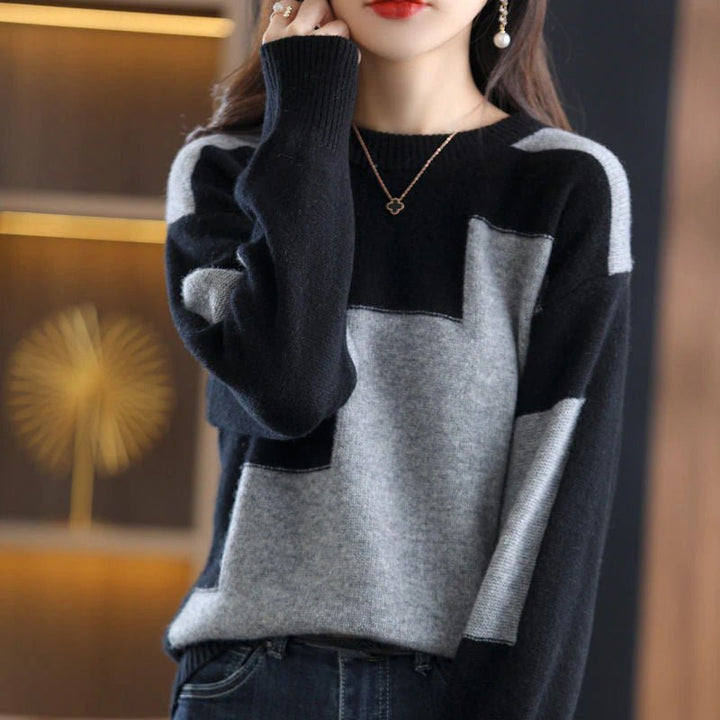 W&W Mode - Gestrickter Freizeitpullover - Damen Gemütlicher Strickpullover