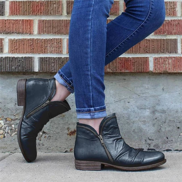 W&W Mode - Damen Reißverschluss Stiefeletten