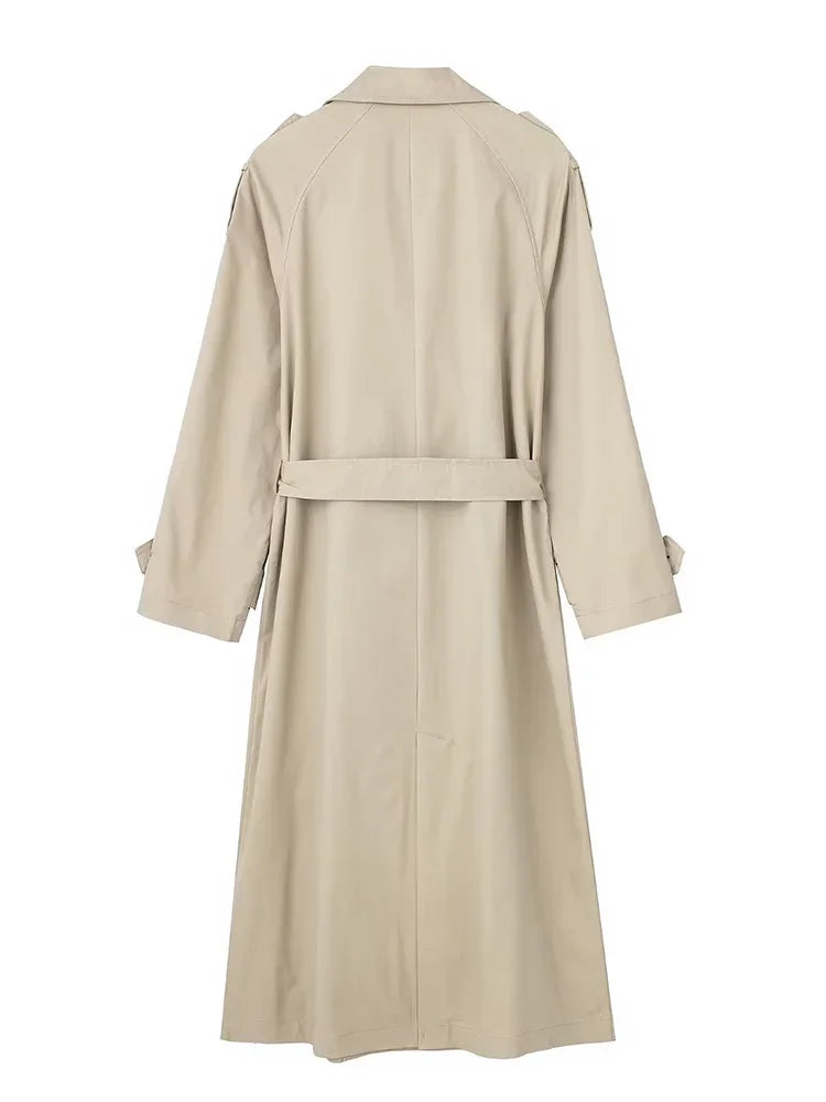 W&W Mode - Damen langer Mantel mit Gürtel