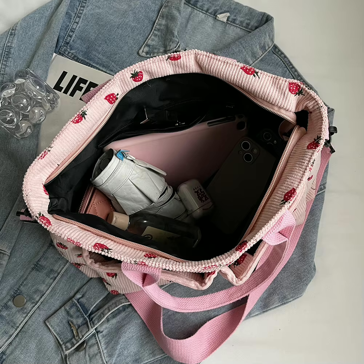 W&W Mode | Erdbeer Cordtasche
