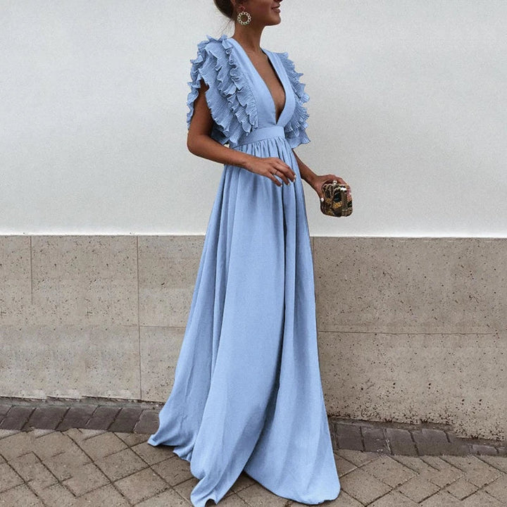 W&W Mode - Elegantes Kleid mit gerafften Ärmeln