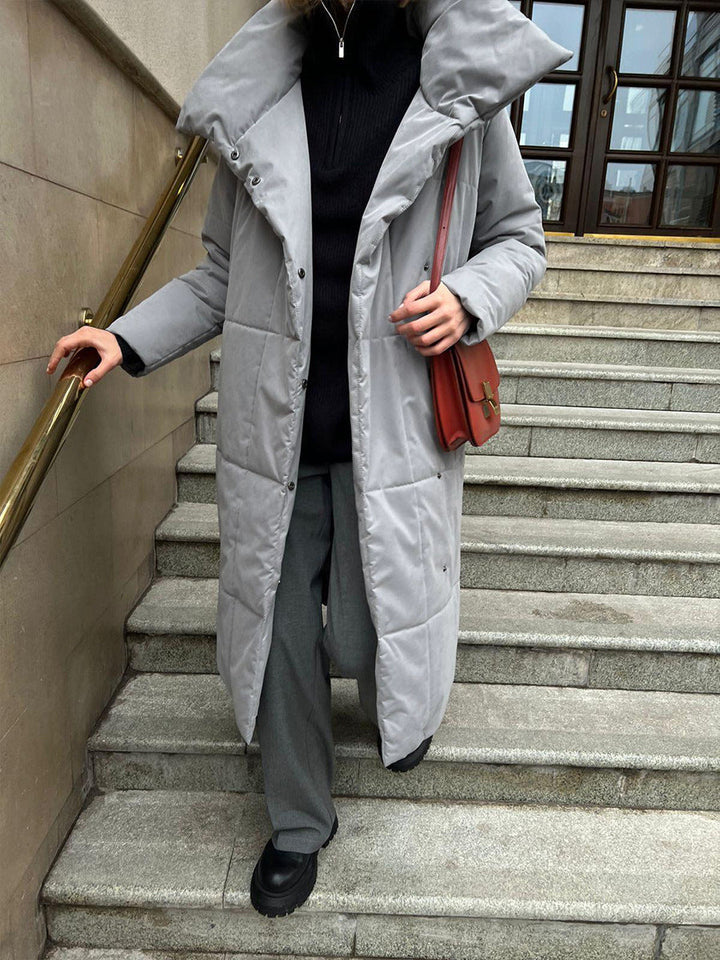 W&W Mode | Langer Wintermantel mit breitem elegantem Kragen
