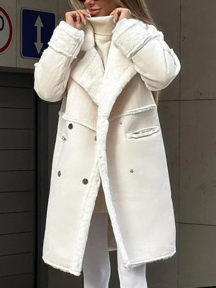W&W Mode - Lange Kunstpelzjacke