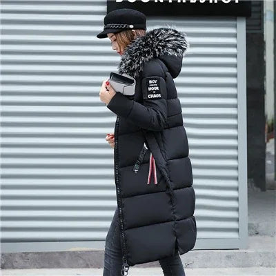 W&W Mode - Damen-Winterparka - Warmer Mantel mit großer Kapuze und Pelzkragen