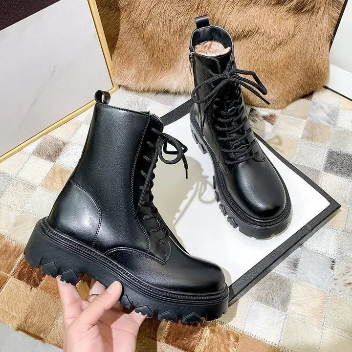 W&W Mode | Wasserdichte Schnürstiefel mit Fellfutter