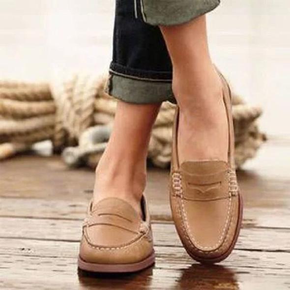 W&W Mode | Hochwertige Leder Orthopädische Slipper - Bequeme und Unterstützende Damenschuhe