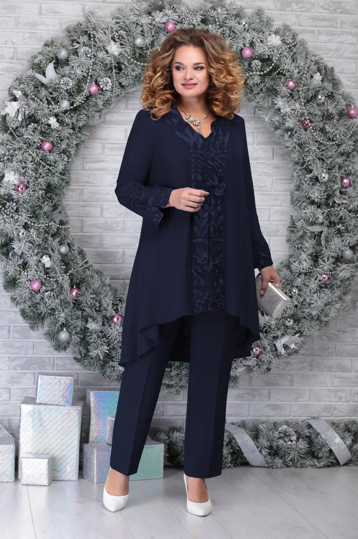 W&W Mode | 3 Teiliges Besticktes Plus Size Satz Für Frauen