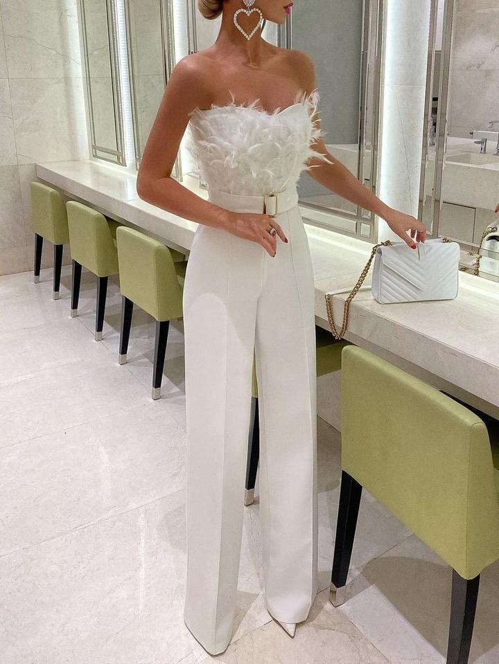 W&W Mode Eleganter Lange Jumpsuit - Verführerische Party-Mode
