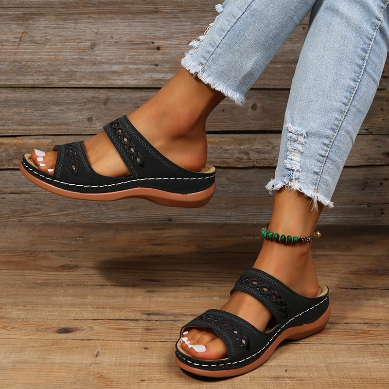 W&W Mode Sandalen | Klassisch elegante orthopädische Sandalen für Frauen