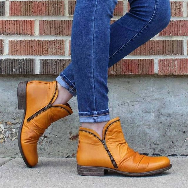 W&W Mode - Damen Reißverschluss Stiefeletten