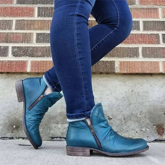 W&W Mode - Damen Reißverschluss Stiefeletten