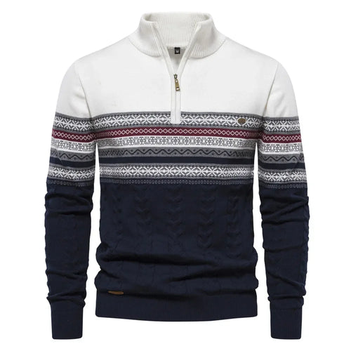 W&W Mode - Wärmender Strickpullover mit Halbem Rollkragen