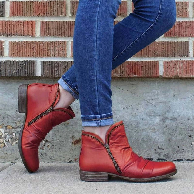 W&W Mode - Damen Reißverschluss Stiefeletten
