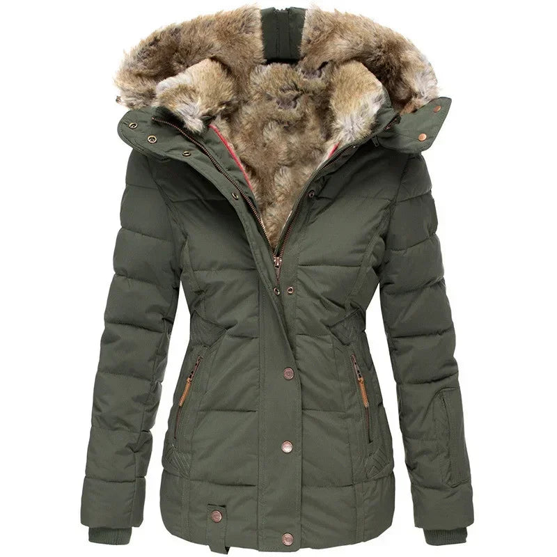 W&W Mode - Wintermantel mit Wollkragen