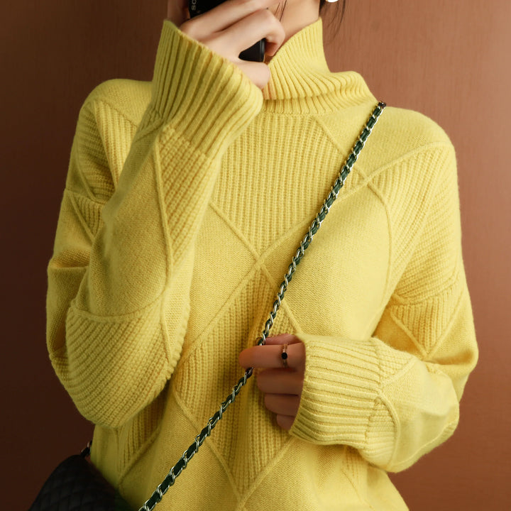 W&W Mode | ARGYLE ROLLNECK-PULLOVER