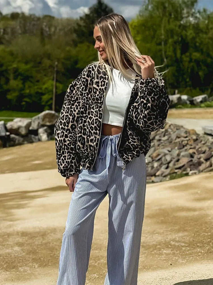 W&W Mode | Jacke mit Leopardenmuster für Damen