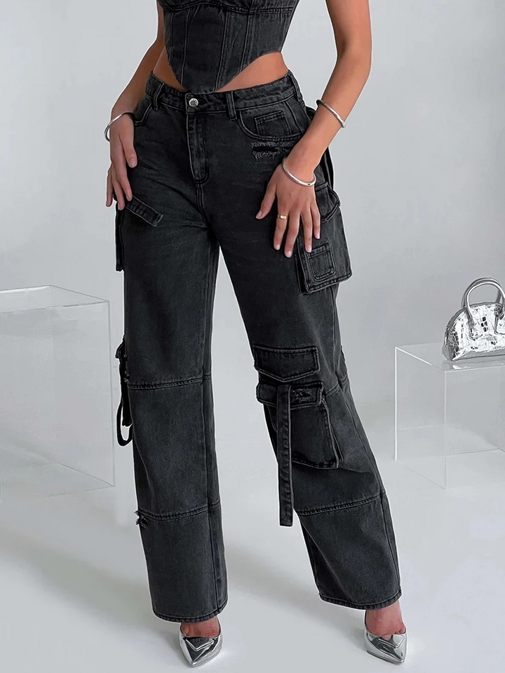 Damen Cargohose aus Denim