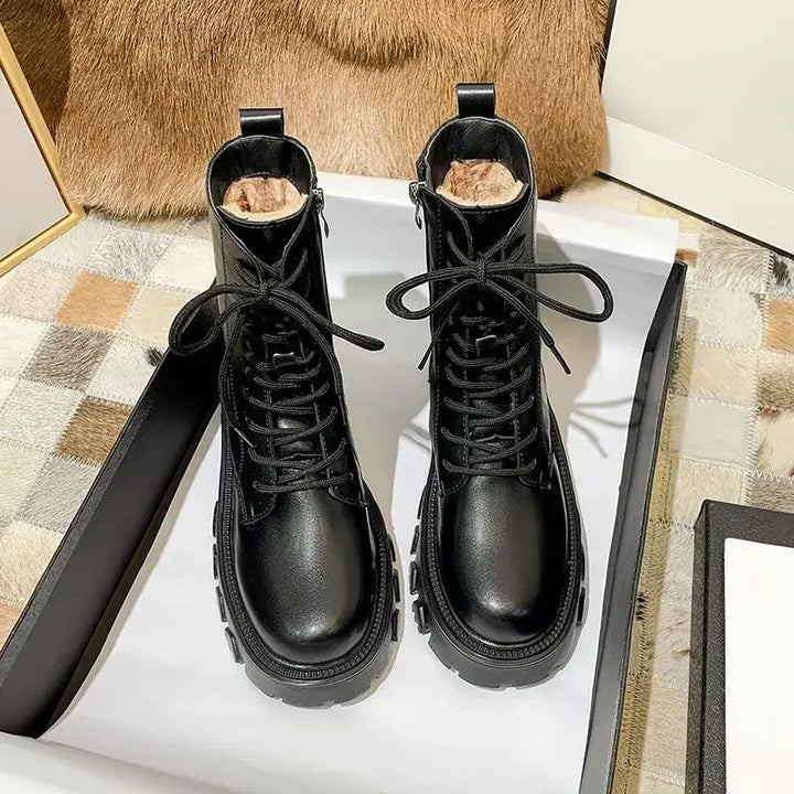 W&W Mode | Wasserdichte Schnürstiefel mit Fellfutter