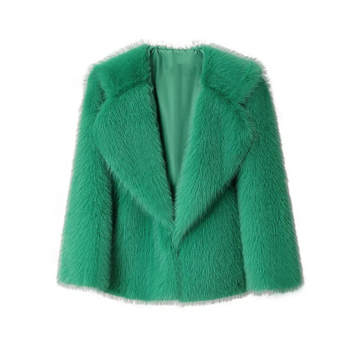 W&W Mode - Schlanker Faux Fur Mantel